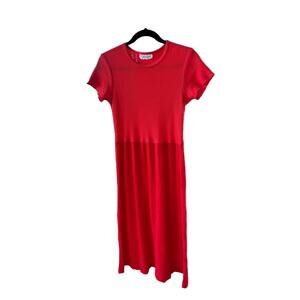 Julie Girl Vintage 90s Gauze Dress in Red